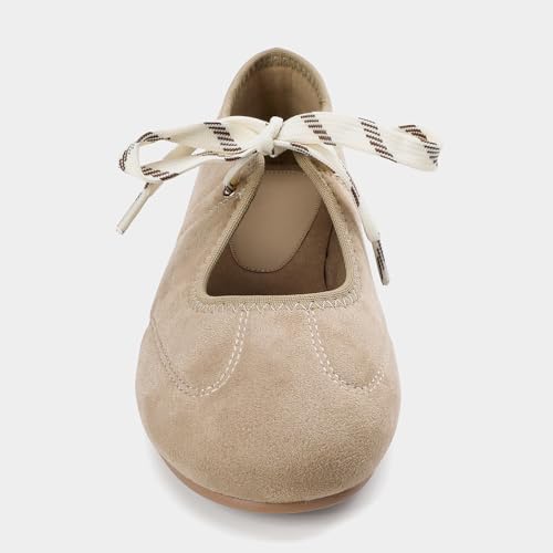 Women's Ballet Flats Shoes Comfortable Round Toe with Cross Strapss Casual Mary Jane Flat for Women Slip On Ballerina Flats Shoes2
