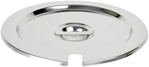 Miniatura 3 de 7 cuartos de galón de acero inoxidable con muescas para verduras insertadas cubierta de sartén - para calentador de sopa y sopa aplicable a catering