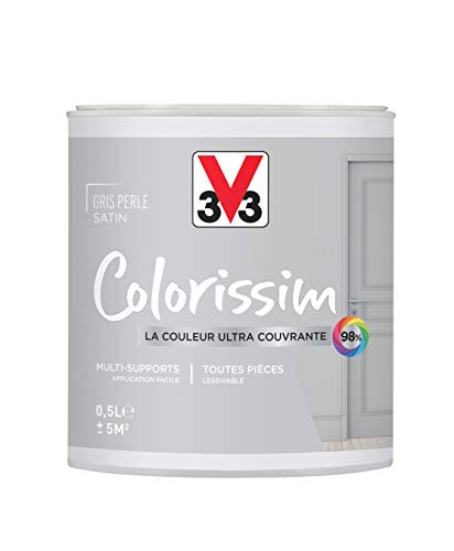 V33 Peinture multi-supports COLORISSIM® SAT Gris perle SATIN 0,5 L