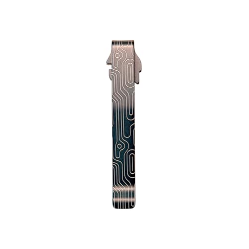 Titanium Pocket Clip compatible with Leatherman ALPHA. Also fits Wave Wave Plus+ Alpha Surge & Charge AL ALX Ti XTi. Custom Designs - Quick Release Norwegian Wood Black