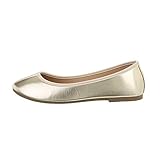  Ital Design Damenschuhe Ballerinas Klassische Ballerinas, JC06-2-, Kunstleder, Gold, Gr. 39