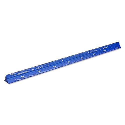 Image of Alumicolor Aluminum Engineer Metric Pocket Scale, 15CM, Blue