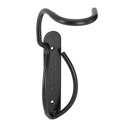 Gancho para bicicletas Tortec de almacenamiento universal negro para organizar paredes estrechas