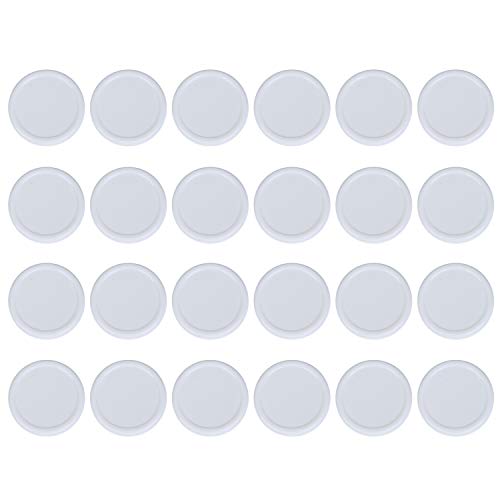 2 Dozen Regular Mouth Lids Mason Jar Lids Plastic Storage Caps For Mason Canning Jars And More, Standard, Dia 70Mm, White #TOP5