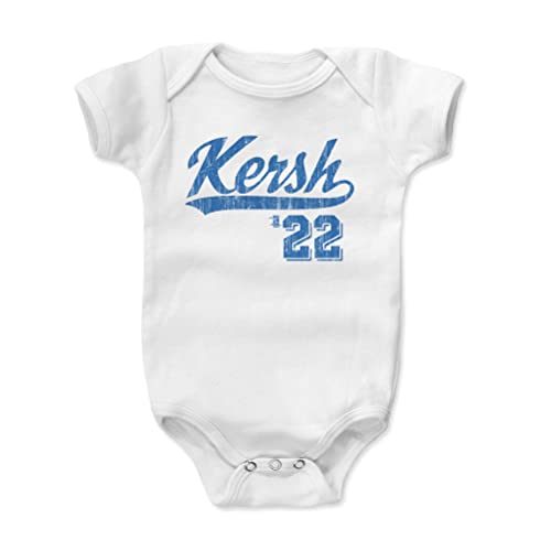 500 LEVEL Clayton Kershaw Baby Infant One Piece Bodysuit (3-6 Months, White) - Clayton Kershaw Players Weekend B