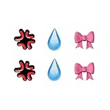 6 PCS Emoji Fun Alligator Hair Clips For Women Girls Angry Pattern Cute Bow Water Drop Hairpins Fashion No Crease Hair Accessories For Halloween Christmas Costume Cosplay Parties