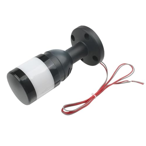 SMGJ5 Multilayer Rotary Industrial LED Signal Stack Tower Warning Light Alarm Device DC12V24V AC110V220V Caution Machinery lamp(4 Layer-with Buzzer,DC 12V)