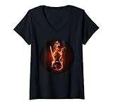 Photo Gallery donna cool violino flames outfit per ragazzi e ragazze maglietta con collo a v Photo Gallery donna cool violino flames outfit per ragazzi e ragazze maglietta con collo a v