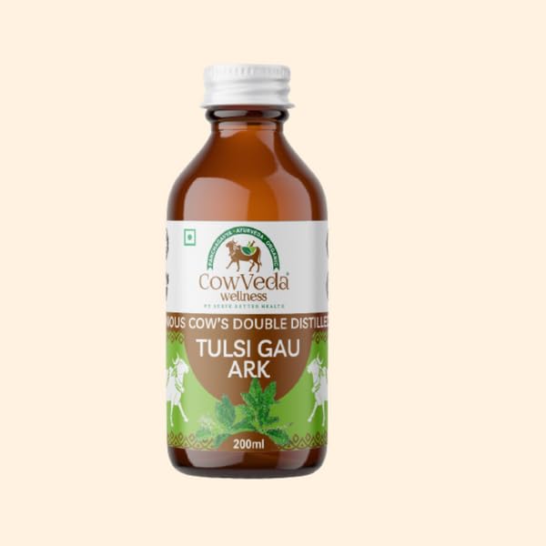 COWVEDA WELLNESS Tulsi Gau Ark Pure & Natural No preservatives - 200Ml Bottle Immunity Booster, Cold & Cough-image-49
