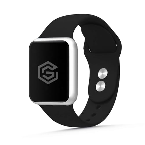 Image of GRIPP Soft Silicone Watch Strap for 40mm /41mm /42mm, Watch Series 11 /10 /9 /8 /7 /6 /5 /4 /3 /2 /1, SE 3 /2 /1, Slim, Lightweight, Adjustable (Watch Not Included) - Black