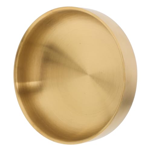 COLLBATH Stainless Steel Appetizer Plates Elegant Korean Design Serving Bowls for Sauces Juices Side Dishes Versatile Kitchen Tool for Home Restaurant Bbq Use Finish