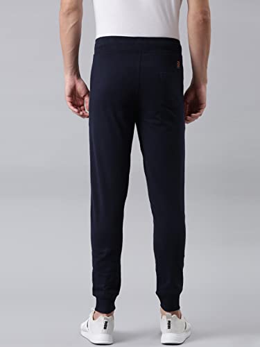 Image of F A S O Men's Super Combed Cotton Joggers | Color Block Design | Comfort Fit | Drawstring | Casual, Gym & Lounge Wear
