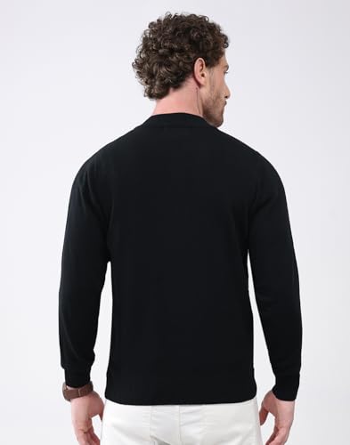 Image of Monte Carlo Men Regular Fit Full Sleeve Solid T Neck Winter Pullover (Pack of 1)