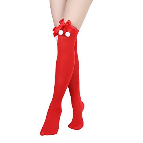 Image of Zando Womens Stripes Thigh High Socks Thigh Highs Casual Knee High Stockings