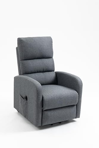 DUPI Sillón Relax Eléctrico Confort | Reclinable y Elevable con Mando a Distancia | Levanta Personas | Tela Poliester 100% | Sillón Relajante USB 3.0 | Gris - imagen 9