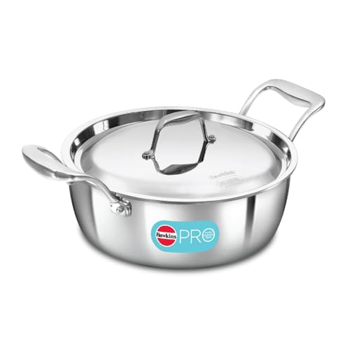 Hawkins 3L Pro Triply Stainless Steel Cook N Serve Bowl with Stee...