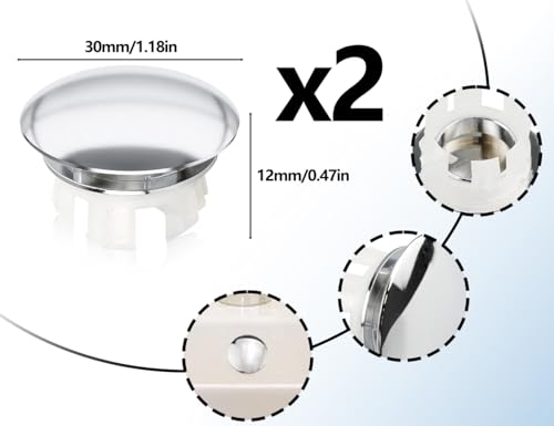 KAPSING 2 Stück Raffiniertes Kupfer Waschbecken-üBerlauf Waschbecken Ring, Loch Abdeckung Spülbecken Überlauf Abdeckung, für Durchmesser 22-24 mm, für Badezimmer Toiletten Waschbecken