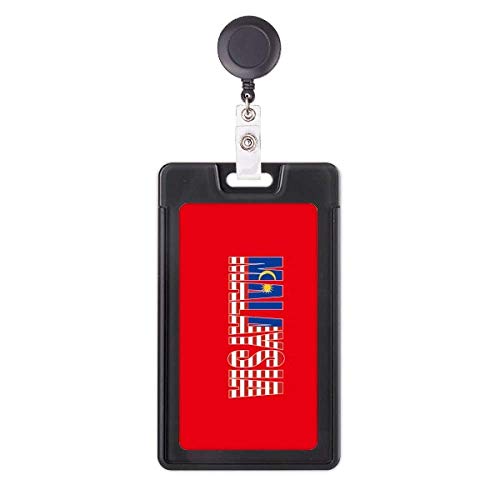 Badge Malaisie rétractable avec attache robuste pour carte d'identité