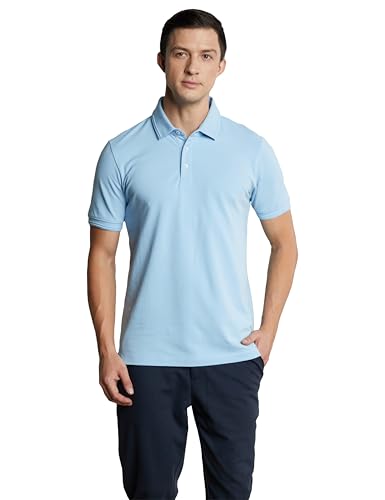 Symbol Premium Men's Cotton Stretch Solid Polo T-Shirt (Regular Fit | Pique Knit)