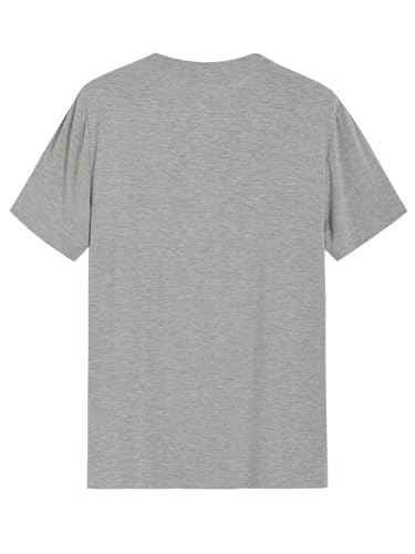 Latuza 19-00-8221-LIGHTGRAY-M Men'S Viscose Pajama Top Button Up Sleep Shirt M Light Gray thumb #1