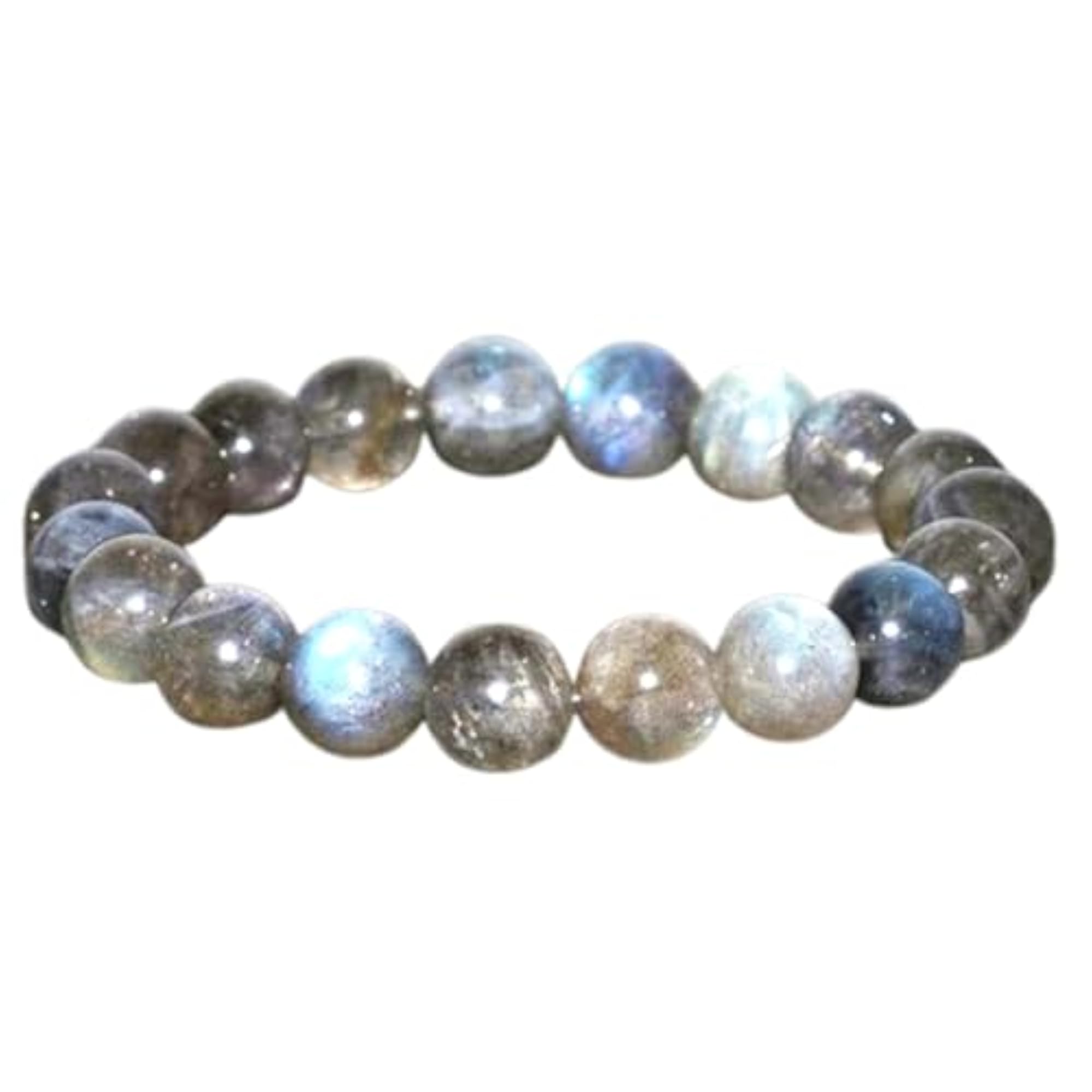 Unisex Natural Madagascar Labradorite Stretchable Bracelet, Healing Gift
