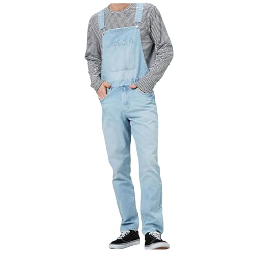Combinaisons en denim à bretelles pour hommes look urbain décontracté