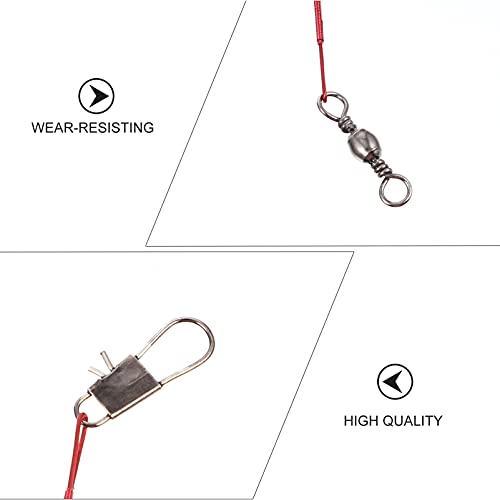 Fishing Wire Leaders con Pin 100 Pzs Repuesto para Equipos de Pesca miniatura 3