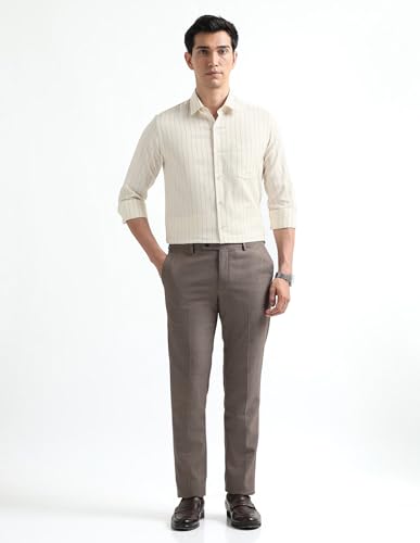 Image of Arrow Checked Slim Fit Mens Formal Shirt - Cotton, Breathable & Comfortable, Full Sleeves Shirts for Men