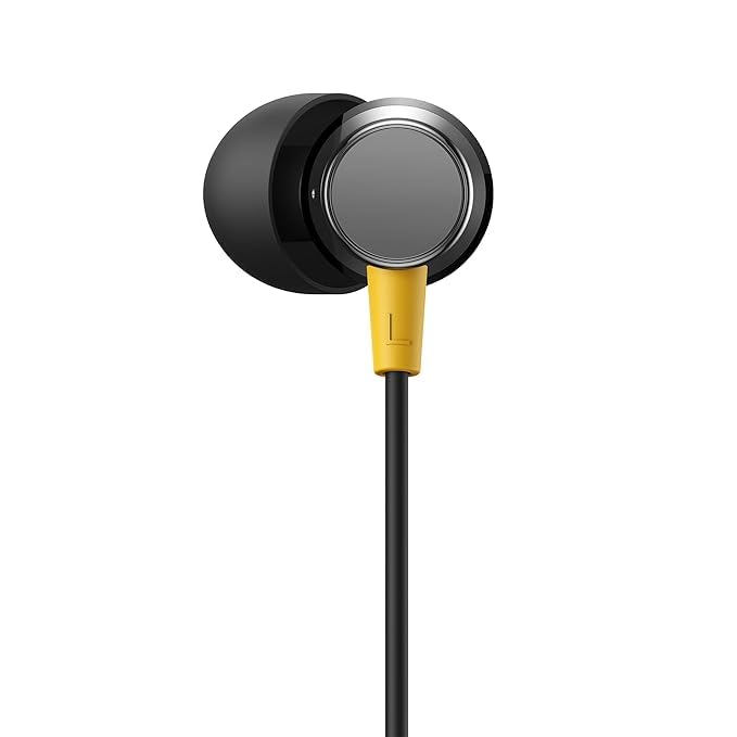 Image of QQLIKE Original Call-Clear Buds 3 Type-C Wired Earphones with Mic & Controls, 9mm Drivers - (Black) - with Inline Controls KJ881