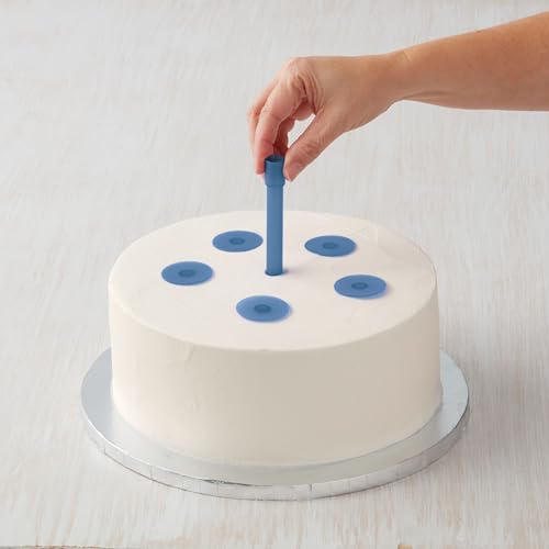 Wilton Cake Support Rods and Caps For Stacking (14-Piece), Layer Cake Stacking Kit Strong Durable Support Rods, Cake Tier Stacking Kit (Purple)