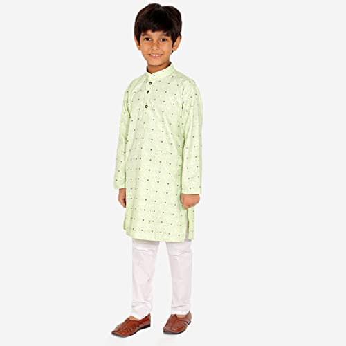Image of Pro-Ethic Style Developer Boys Cotton Geometric Kurta Set Pajama Ethnic Wear | 1 To 16 Years | S-197