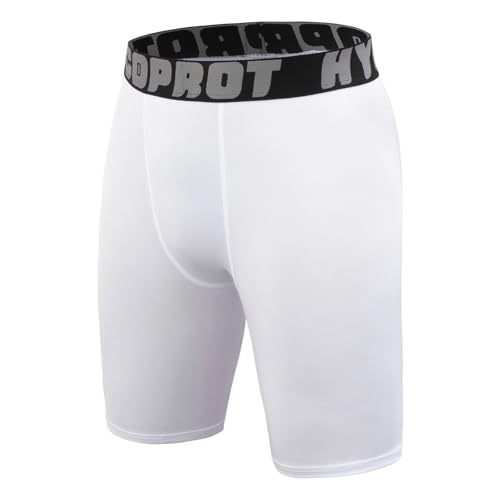 HYCOPROT Youth Boys' Compression Shorts, Performance Athletic Base