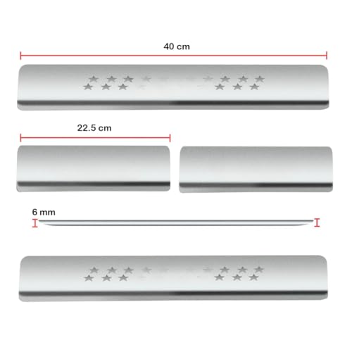 Image of Door Sill /Foot Step Stainless Steel Plates Compatible with Sonet (Set of 4 Pcs)