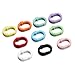 O Ring Clips 30pc Colorful Metal Oval Ring Snap Hook Spring Clasps Clips Key Connectors for Plumbing, Automotive & Industrial Equipment(Lake Green)