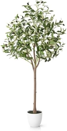 Künstlicher Olivenbaum 120 Cm - Wie Echt, Mit 550 Blättern & 22 Früchten