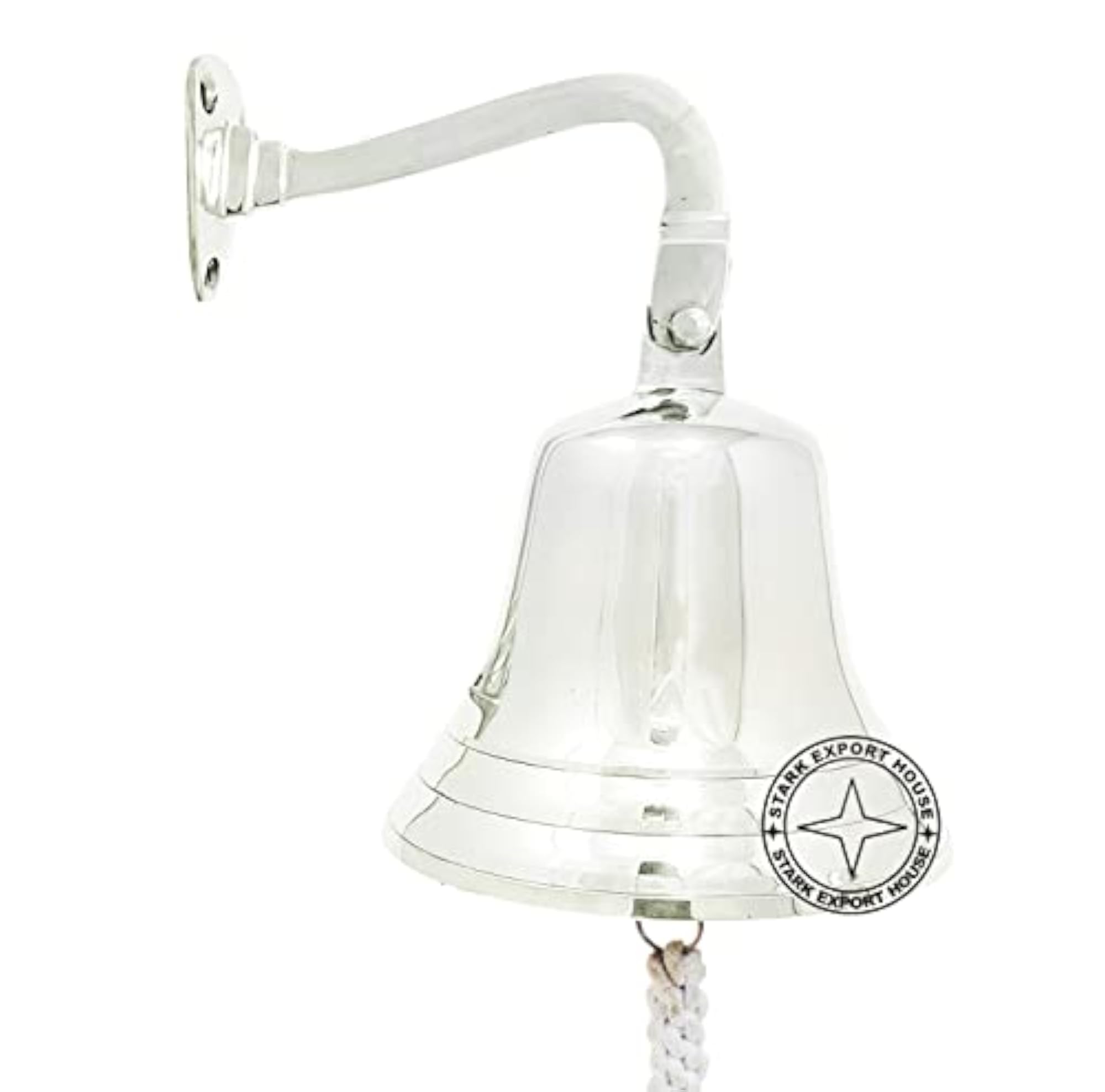 9 inch Nickel Solid Brass Ship Bell
