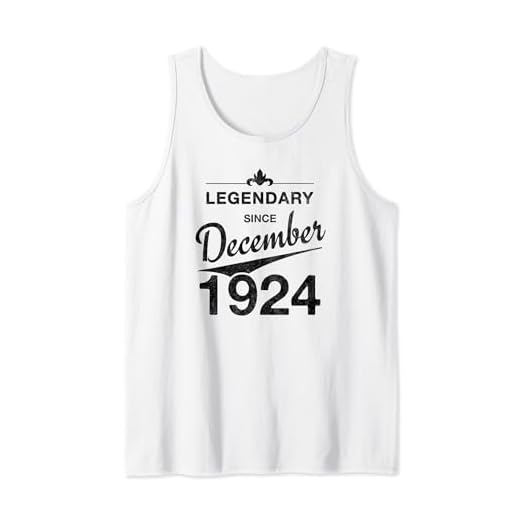 100 cumpleaños Nacido en Diciembre de 1924 Vintage 100 años Camiseta sin Mangas