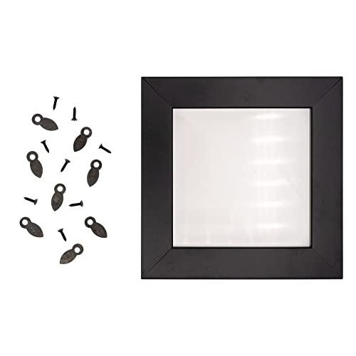Image of 3 /4 inch Black Photo Frame Turn Button Fasteners with Screws Pack of 10 Picture Frame Hardware Backing Clips