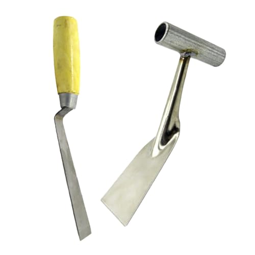 ORFOFE 2 pièces Pelle à Main Inoxydable pour Jardinage Outils Portables et Durables pour Désherbage Facile Adaptée Hommes Femmes