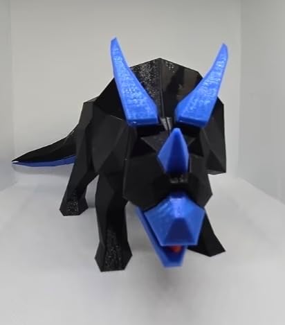 Zax Dezignz 3D Printed Magnetic XL Triceratops Brain Teaser Puzzle, 24 Pieces, Hard Skill Level, Geometric Art Decor, Modern Style, No Instructions, Ages 16+