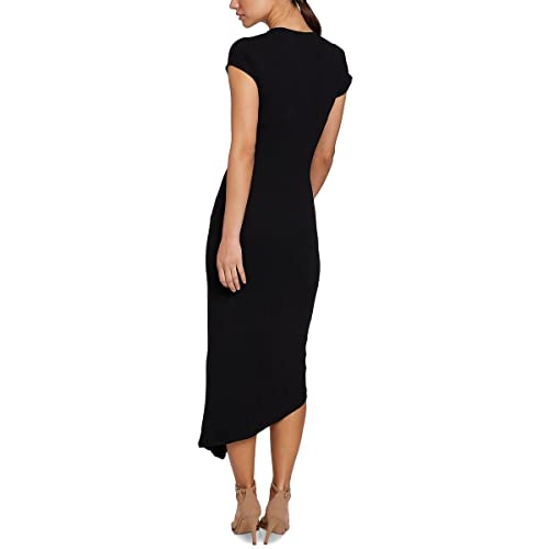 Laundry by Shelli Segal Women's Midi Cap Sleeve Asymmetrical Knot Front Dresses3