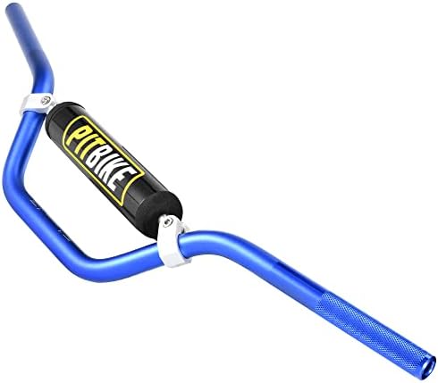 RUTU 7/8" Dirt bike Handlebars with Foam Pad - Motorcycle Handlebars Compatible with CRF YZF KXF, KLX, RMZ, DRZ Pit Dirt Bikes, ATVs, Quad - 6061-T6 Aluminum Handlebar with Heat Treatment HRC16 Blue