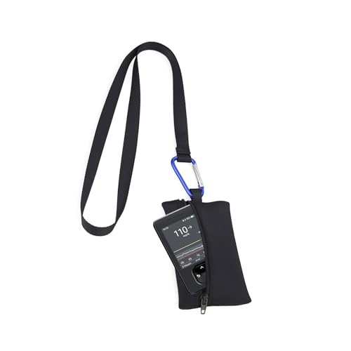 welsoon Blood Glucose Meter Case with Lanyard & Hook for Dexcom Receiver G7 Case Diabetes Supplies Pouch Dexcom g7 Receiver Holder