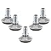 kwmobile Bürostuhl Gleiter 5er Set - Bodengleiter für Schreibtischstuhl 11mm x 22mm - Drehstuhl Füße Parkett Fliesen - Stuhl Fußgleiter - silber