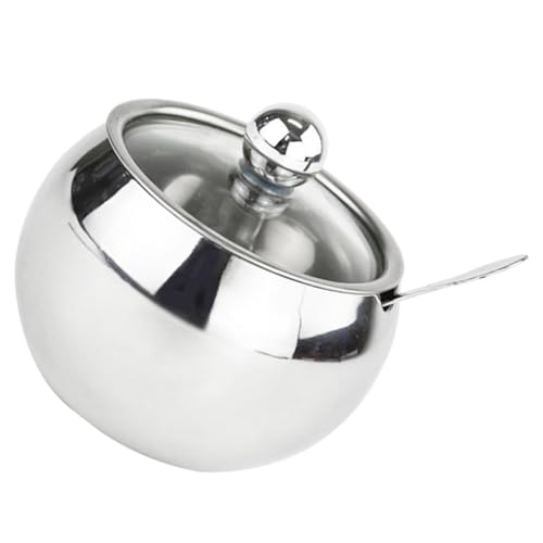 DECHOUS Stainless Steel Seasoning Jar with Airtight Lid Sugar Bowl Spice Container for Kitchen Storage Versatile Spice Holder for Salt Pepper and More