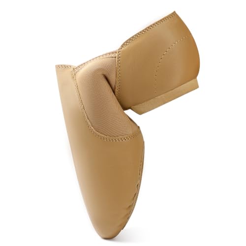Dynadans Leather Upper Slip-on Jazz Dance Shoe for Women Men's Dance Shoes Brown 8M