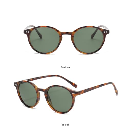 Small Round Classic Polarized Sunglasses for Women Men Vintage Style-0032