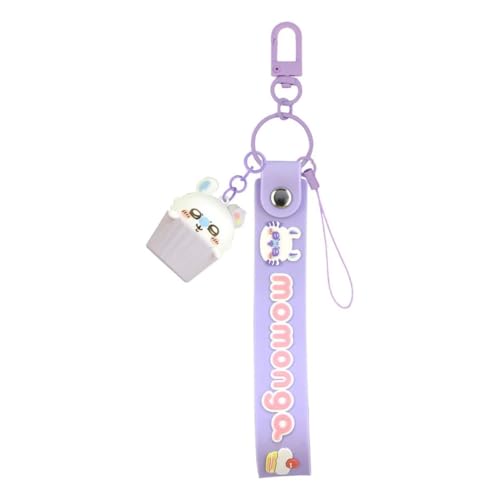 【公式】ちい'かわ 3Dマスコット付きハンドストラップ 全5種 スマホグッズ 可愛い 雑貨 アクセサリー コレクション ギフト プレゼント 誕生日 贈り物 約20.8cm (モモンガ)