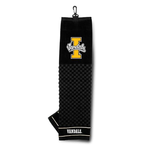 Image of Team Golf NCAA Idaho Vandals Embroidered Golf Towel Embroidered Golf Towel, Checkered Scrubber Design, Embroidered Logo