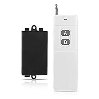 Sonew Funkschalter mit Fernbedienung, Funksender, Drahtlose Fernbedienung Schalter System Sender + Empfänger 3 km Lange Distanz DC 12V 2 Kanal, für Lampe, TV, Ventilator